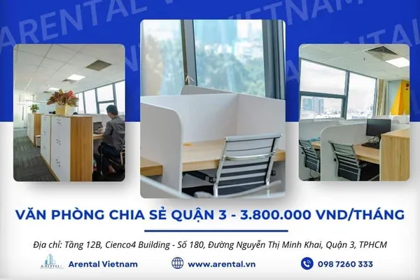 Báo giá ưu đãi thuê văn phòng chia sẻ Quận 3