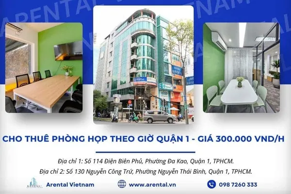Thuê phòng họp Quận 1 theo giờ giá tốt