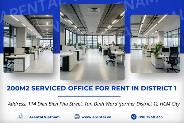Price & Information For Serviced Office 200m2 At Dien Bien Phu District 1