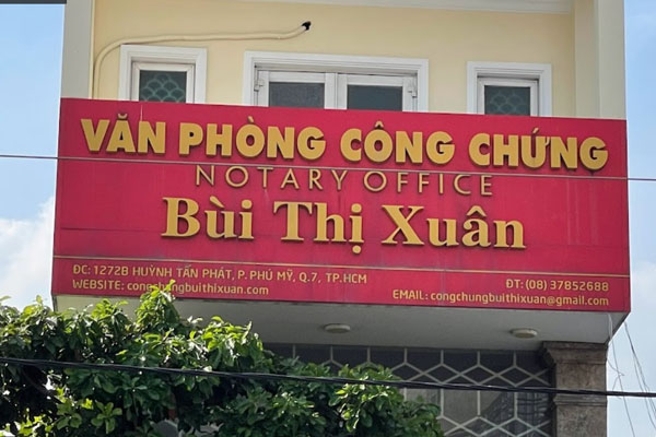 Văn phòng công chứng Bùi Thị Xuân