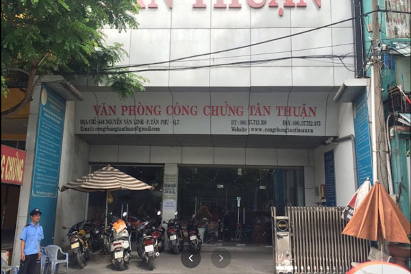 Văn phòng công chứng Tân Thuận quận 7