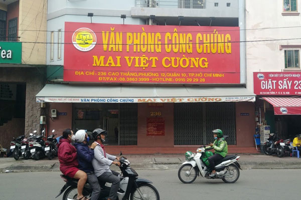 Addresses of notary offices in District 10, Ho Chi Minh City