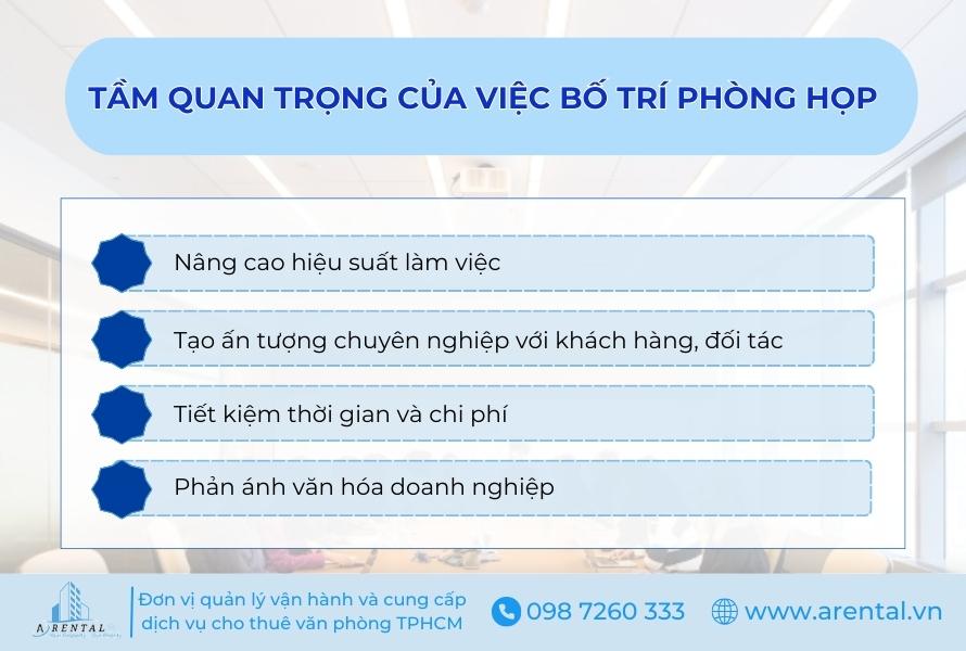 Tầm quan trọng của việc bố trí phòng họp.
