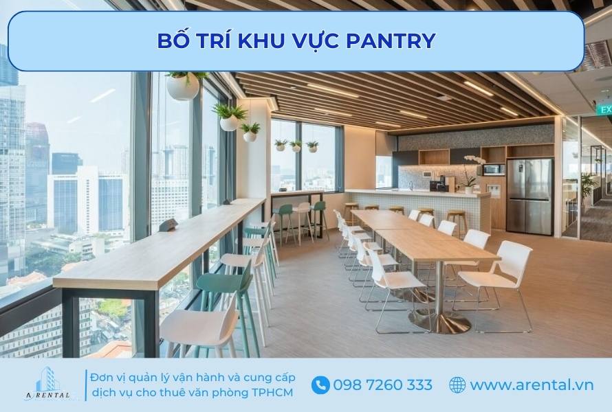 Bố trí khu vực pantry.