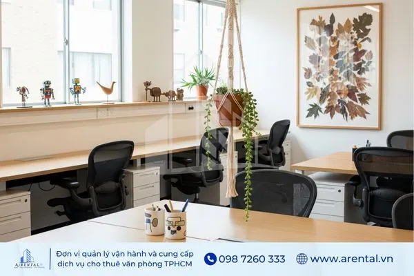 Giữ khu vực bàn làm việc thông thoáng, sạch sẽ khi bố trí bàn làm việc trong văn phòng.