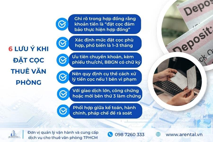 6 lưu ý khi đặt cọc tiền thuê văn phòng.