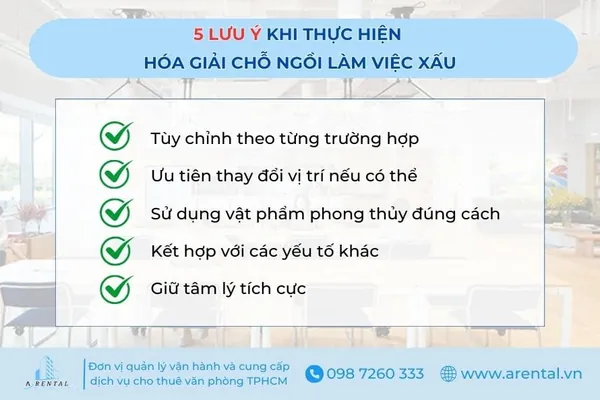 5 lưu ý khi thực hiện hóa giải chỗ ngồi làm việc xấu.