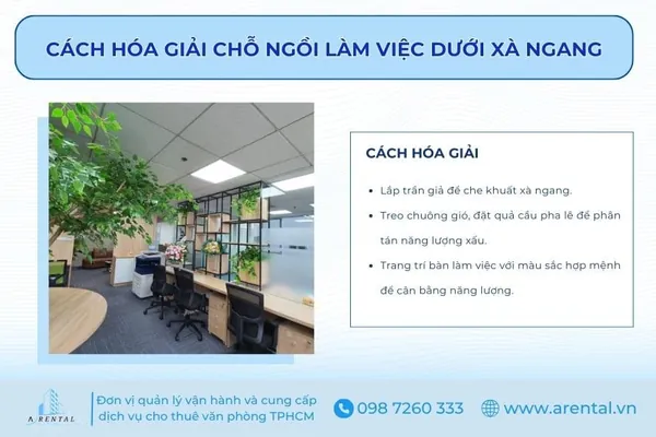 Cách hóa giải chỗ ngồi làm việc dưới xà ngang.