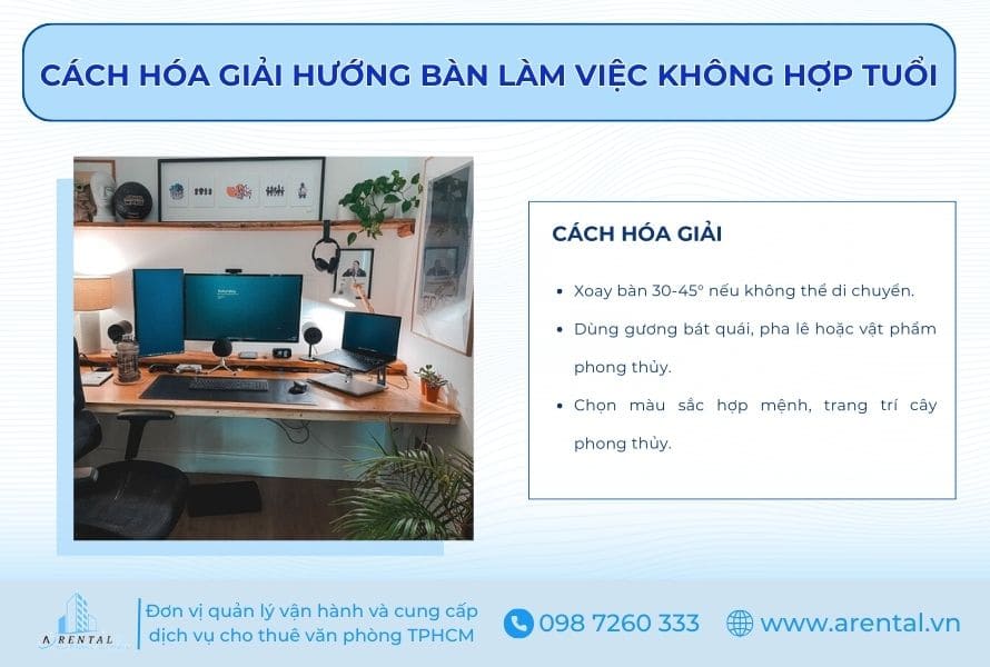 Cách hóa giải hướng bàn làm việc không hợp tuổi.