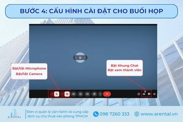 Bước 4. Cấu hình cài đặt cho phòng họp.