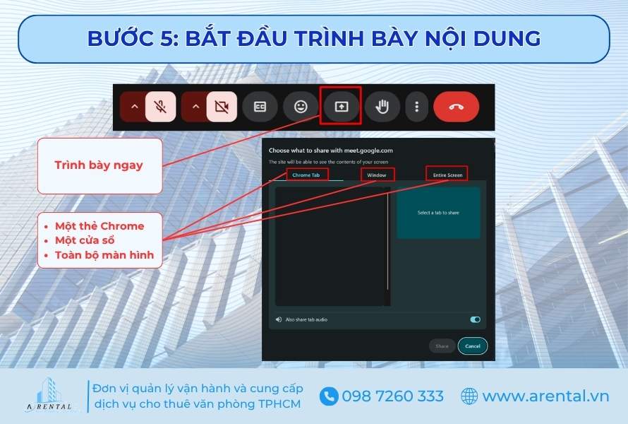 Bước 5. Bắt đầu trình bày nội dung.