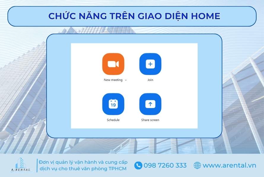 Chức năng khác trên giao diện Home.