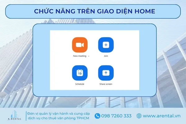 Chức năng khác trên giao diện Home.