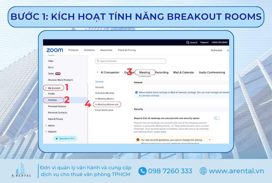 Kích hoạt tính năng Breakout Rooms trong Zoom (1).