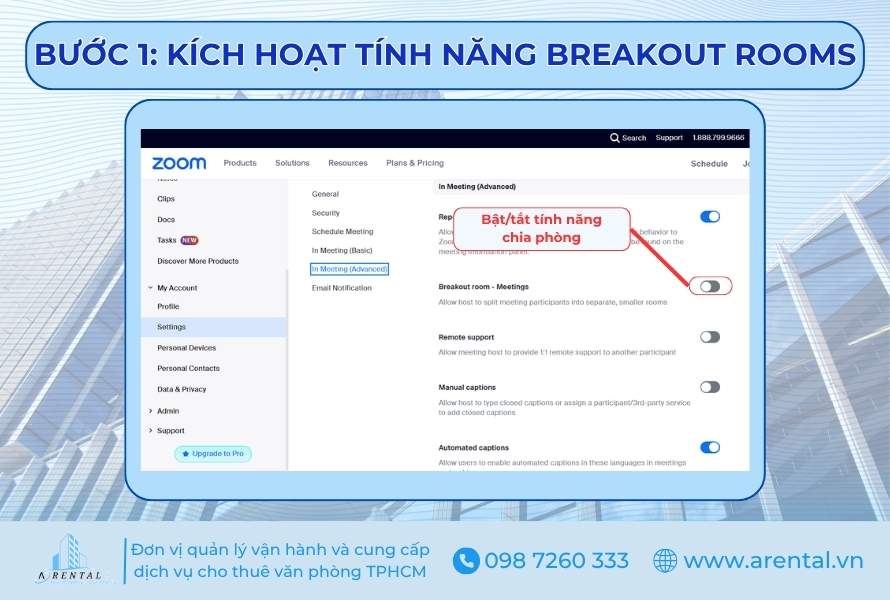 Kích hoạt tính năng Breakout Rooms trong Zoom (2).