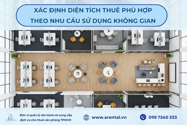 Cần hoạch định trước các khu vực chức năng cần bố trí khi xác định diện tích thuê văn phòng.