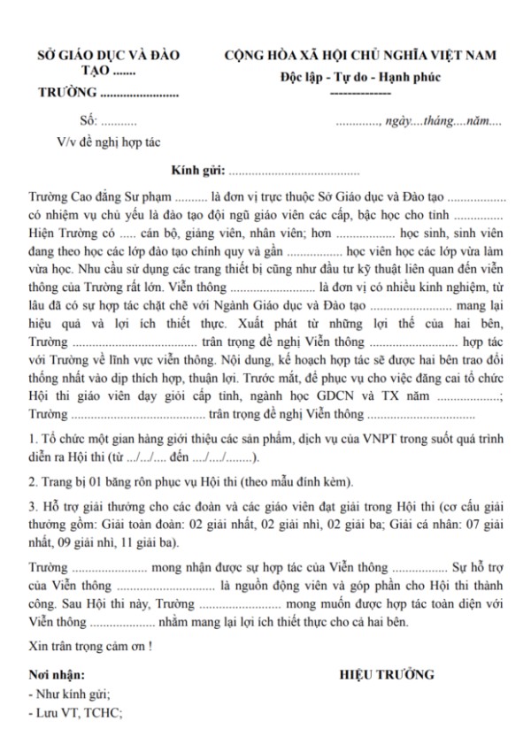 cách viết công văn đề nghị 
