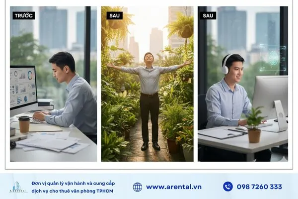 Dành vài phút giữa giờ để hòa mình vào thiên nhiên giúp tinh thần tươi mới, tập trung hơn khi quay lại công việc.