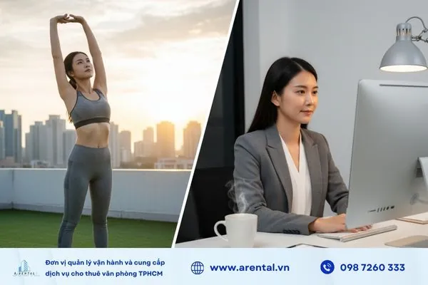 Dành 15 phút vận động mỗi ngày giúp cơ thể khỏe mạnh, tinh thần minh mẫn suốt giờ làm việc.