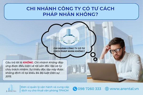 Chi nhánh công ty không có tư cách pháp nhân độc lập.