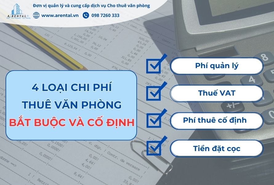 Tổng hợp 4 loại chi phí thuê văn phòng cố định hàng tháng.
