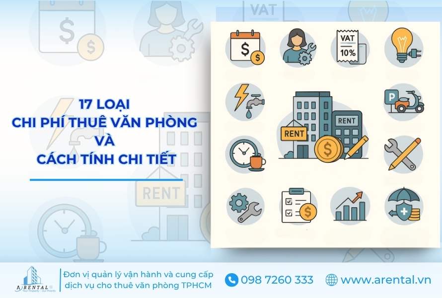 Các loại chi phí thuê văn phòng và cách tính chi phí.