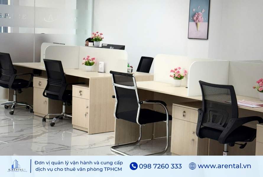 Không gian văn phòng chia sẻ Quận 2 tại Arental Vietnam.