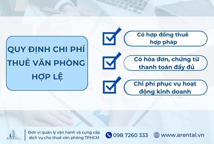 Quy định để chi phí thuê văn phòng là hợp lệ.