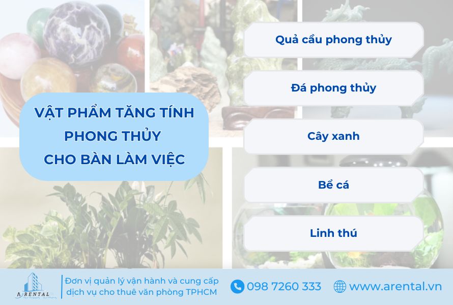 Vật phẩm tăng tính phong thủy cho bàn làm việc.