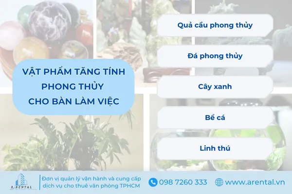 Vật phẩm tăng tính phong thủy cho bàn làm việc.