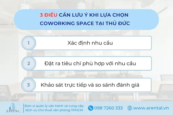 3 điều cần lưu ý khi lựa chọn coworking space Thủ Đức.