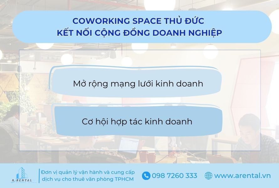 Coworking space Thủ Đức kết nối cộng đồng doanh nghiệp.