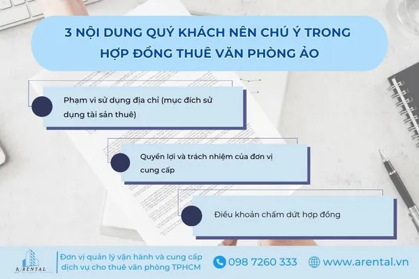 3 nội dung quý khách nên chú ý trong hợp đồng thuê văn phòng ảo.