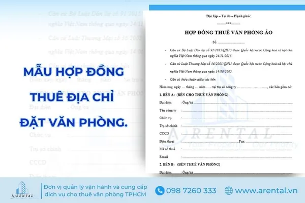 Mẫu hợp đồng thuê địa chỉ đặt văn phòng.