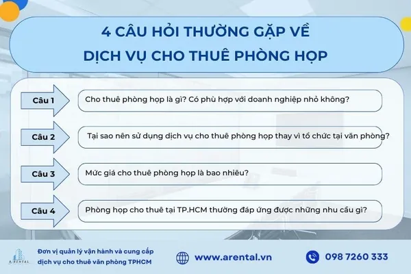 4 câu hỏi thường gặp về dịch vụ cho thuê phòng họp.