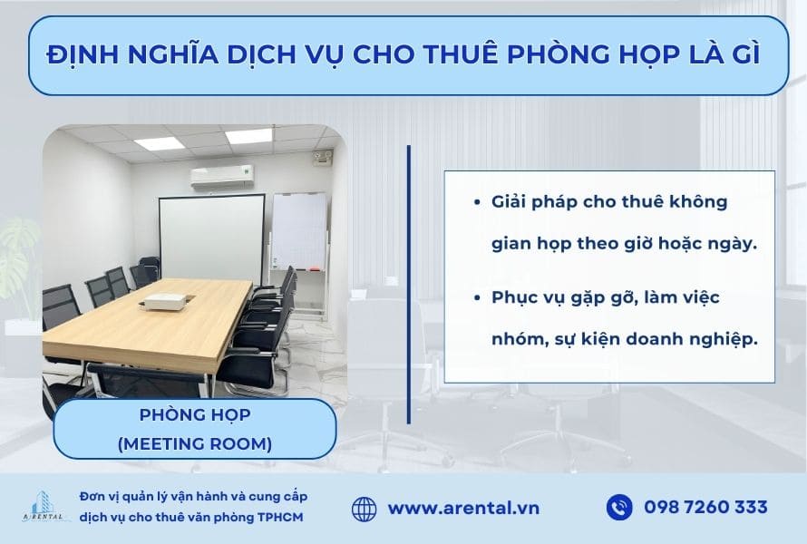 Dịch vụ cho thuê phòng họp là giải pháp cho thuê không gian linh hoạt.