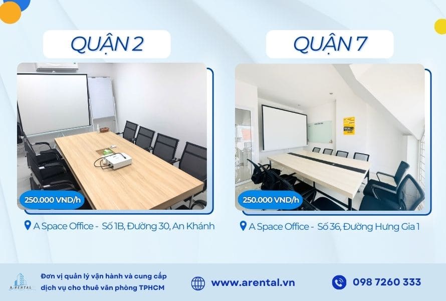 Hình ảnh không gian phòng họp đầy đủ tiện nghi của Arental Vietnam.