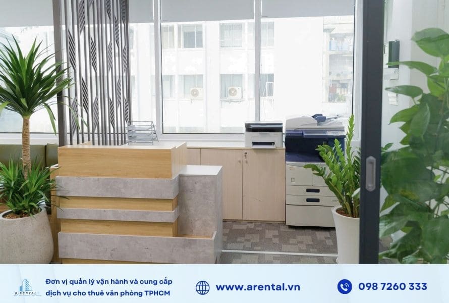 Khu vực in ấn, hỗ trợ khách hàng chuẩn bị tài liệu cho buổi họp.