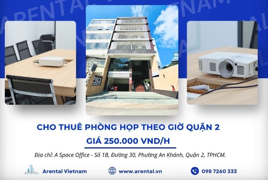 Giá dịch vụ cho thuê phòng họp theo giờ Quận 2.