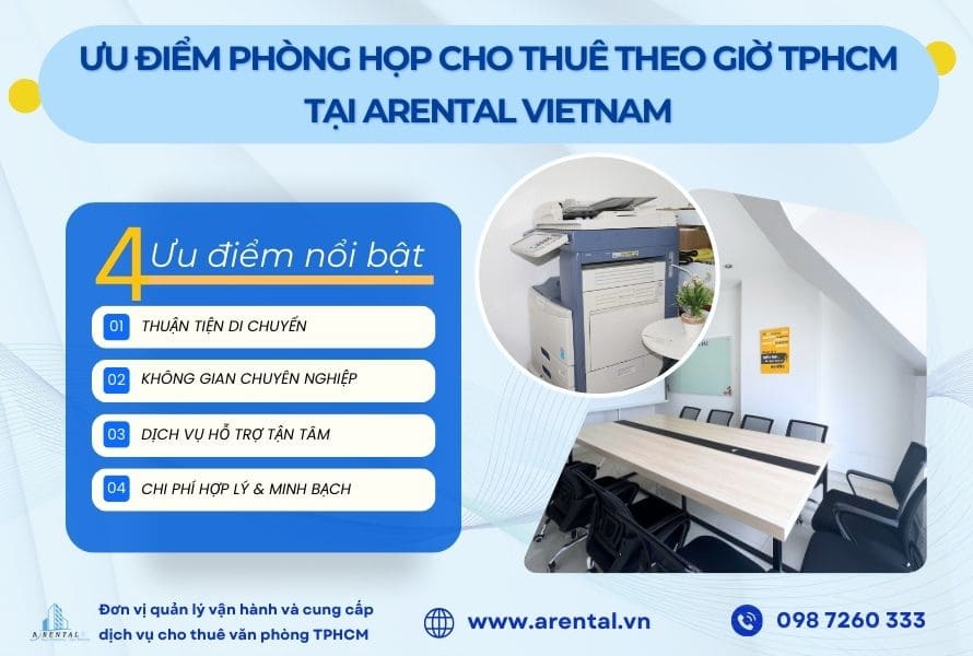 4 ưu điểm nổi bật của phòng họp cho thuê theo giờ HCM.