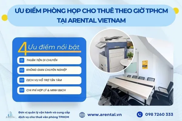 Phòng họp cho thuê theo giờ mang đến 4 lợi ích thiết thực cho quý khách hàng và doanh nghiệp. 4 ưu điểm nổi bật của phòng họp cho thuê theo giờ HCM.