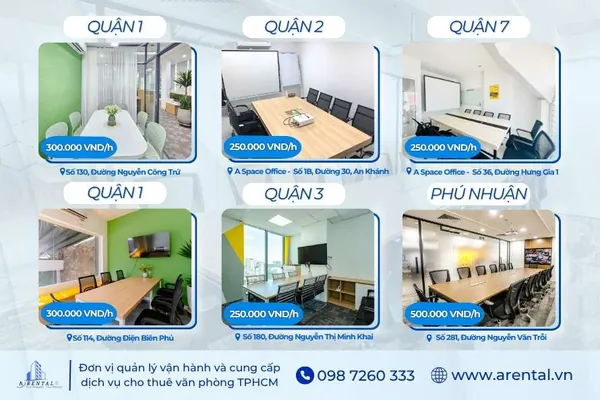 Không gian phòng họp trực tuyến cho thuê TPHCM của Arental Vietnam.