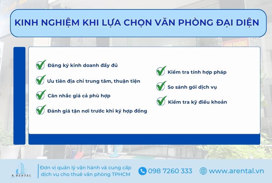 Kinh nghiệm lựa chọn văn phòng đại diện phù hợp cho doanh nghiệp.