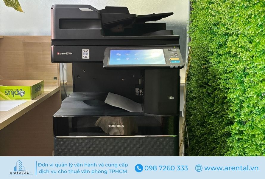Khu vực in ấn tài liệu ngay trong sảnh của tòa nhà văn phòng cho thuê - A Space Office.