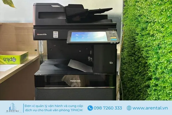 Khu vực in ấn tài liệu ngay trong sảnh của tòa nhà văn phòng cho thuê - A Space Office.