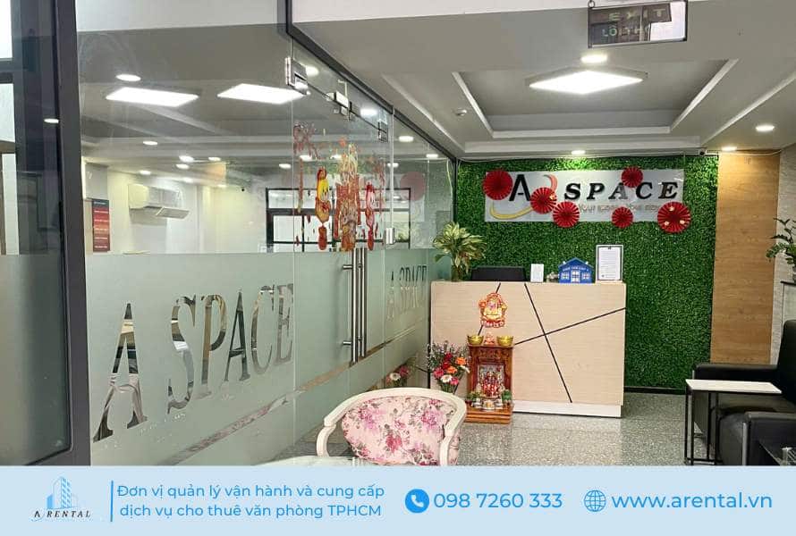 Khu vực sảnh tiếp khách tại tòa nhà A Space chi nhánh Quận 2