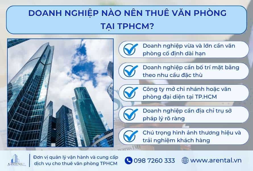 5 nhóm Doanh nghiệp phù hợp thuê văn phòng làm việc tại TPHCM.