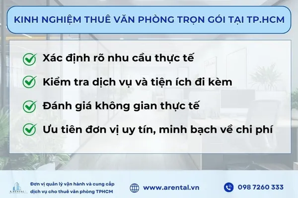 Arental Vietnam chia sẻ kinh nghiệm thuê văn phòng trọn gói 4 kinh nghiệm hữu ích khi lựa chọn thuê văn phòng theo diện trọn gói.