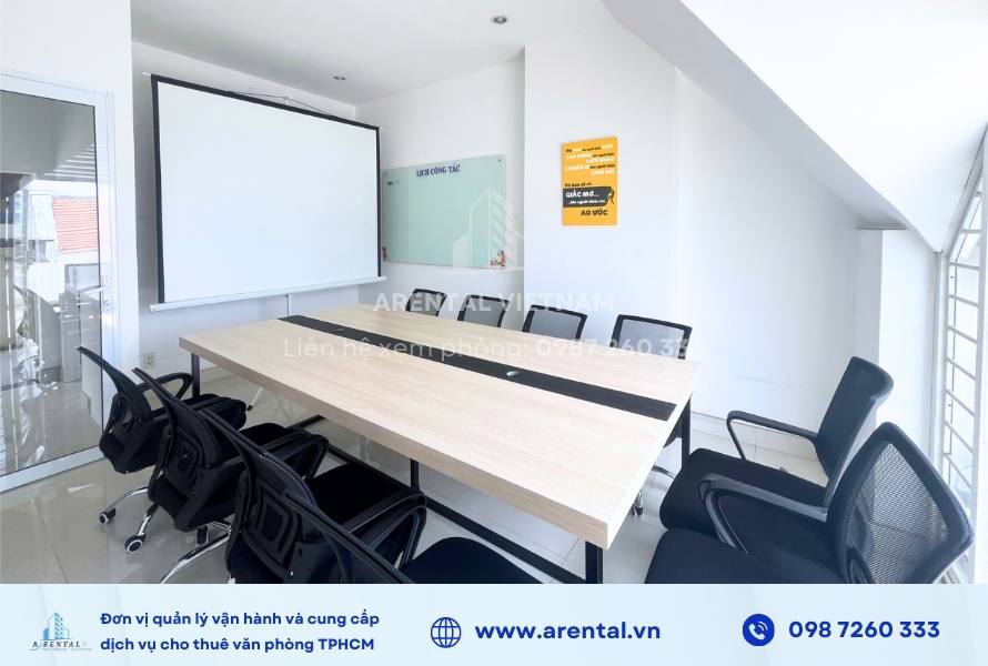Không gian phòng họp chuyên dụng tại tòa nhà văn phòng A Space Office Quận 7.