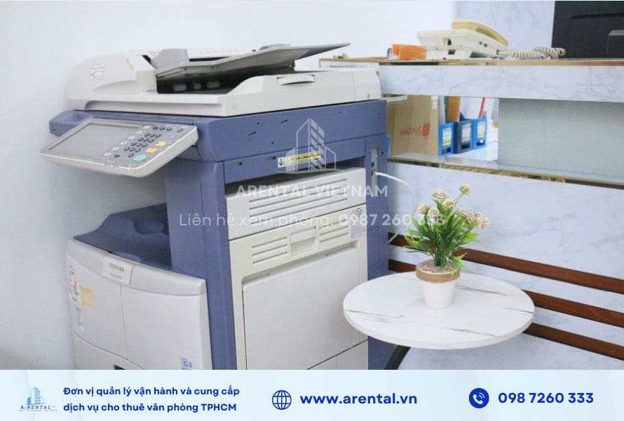 Tiện ích máy in, máy photocopy khi thuê văn phòng trọn gói.